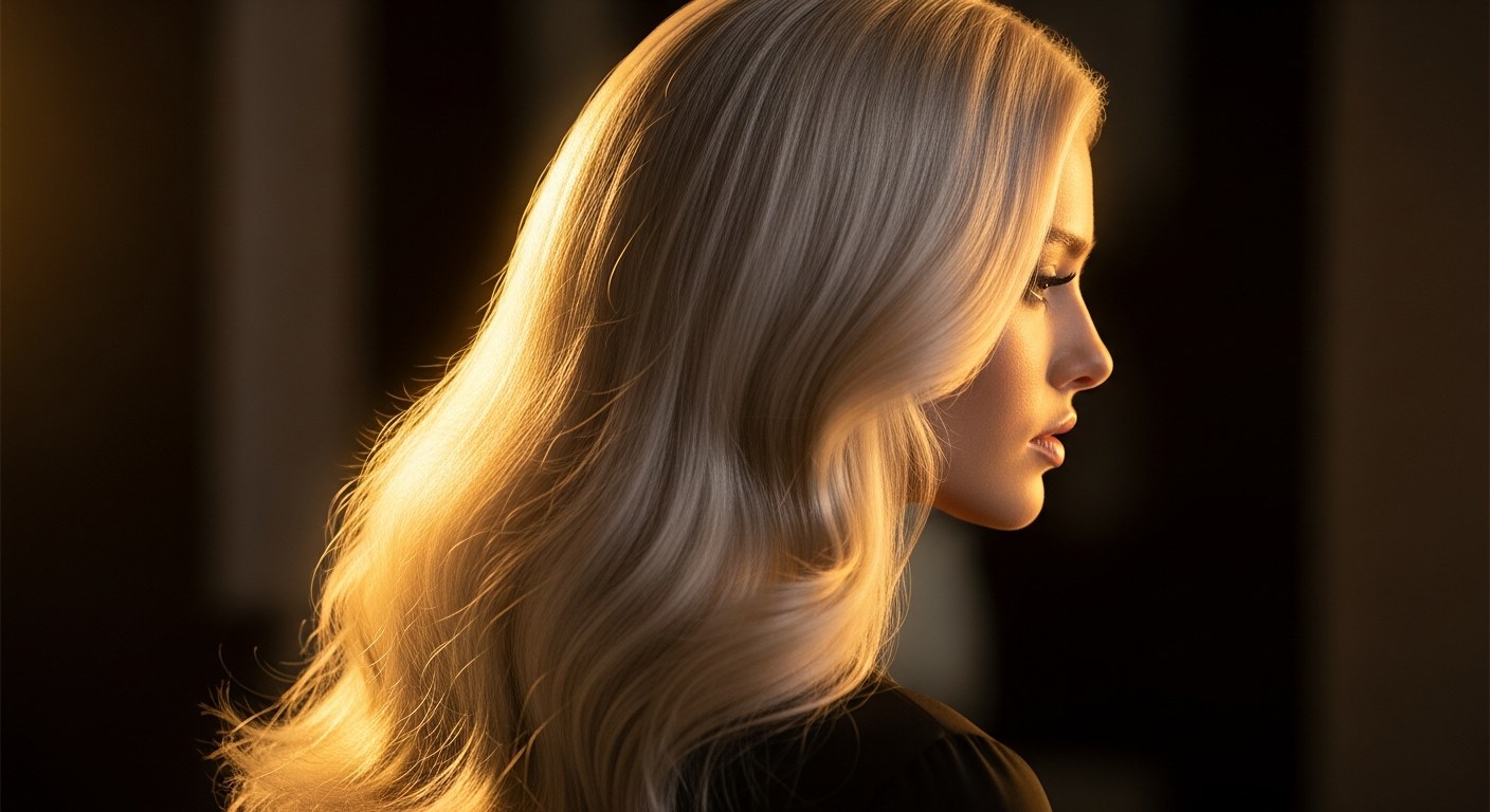 Résultat coloration blonde professionnelle Majirel