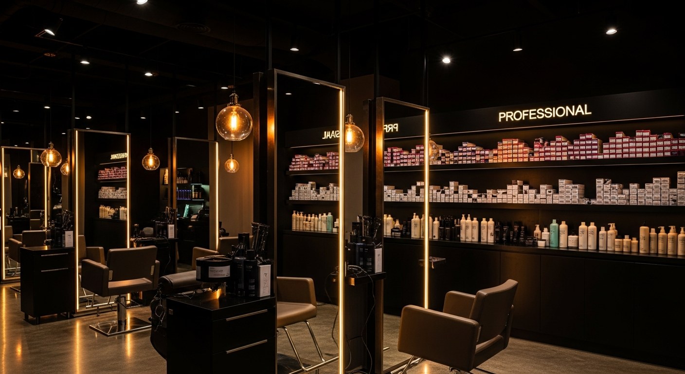 Salon de coiffure professionnel utilisant coloration Majirel et Igora Royal